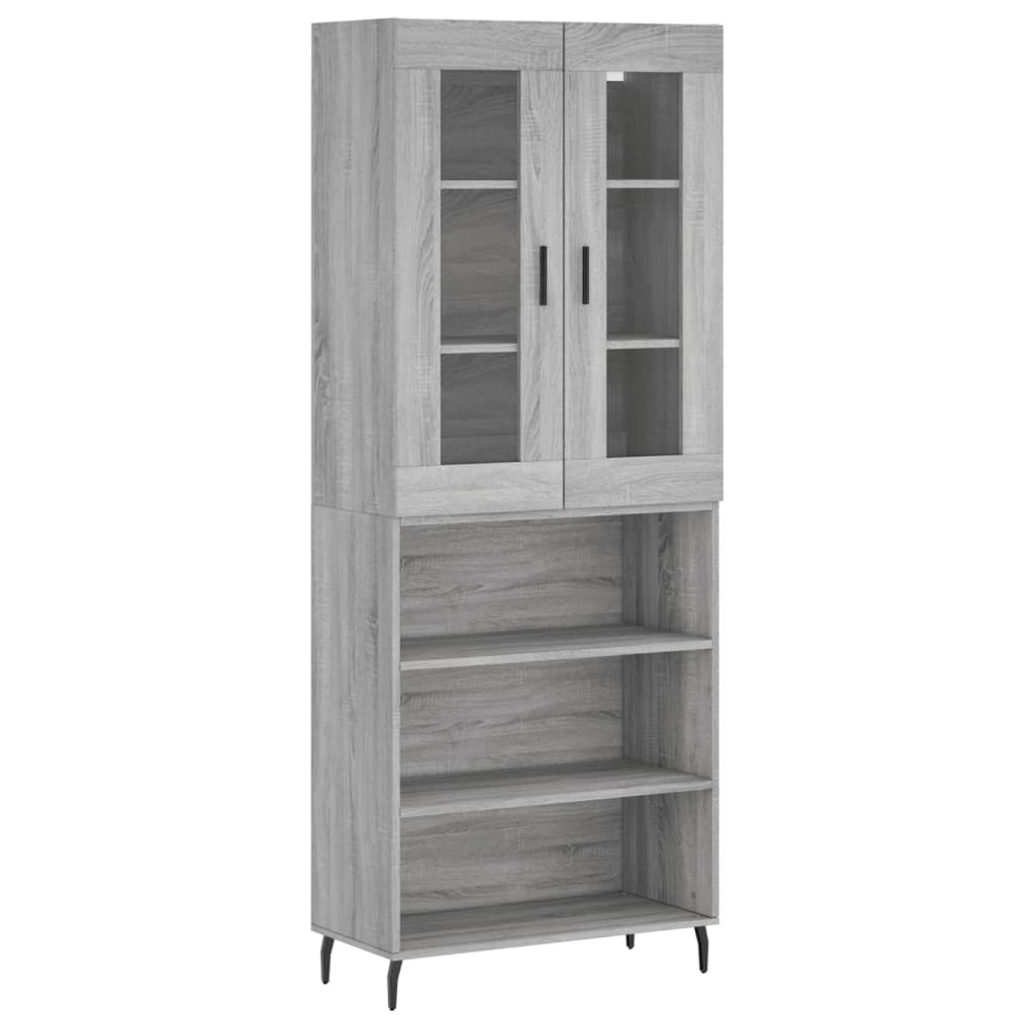 vidaXL Highboard Grau Sonoma 69,5x34x180 cm Holzwerkstoff 3198743 günstig online kaufen