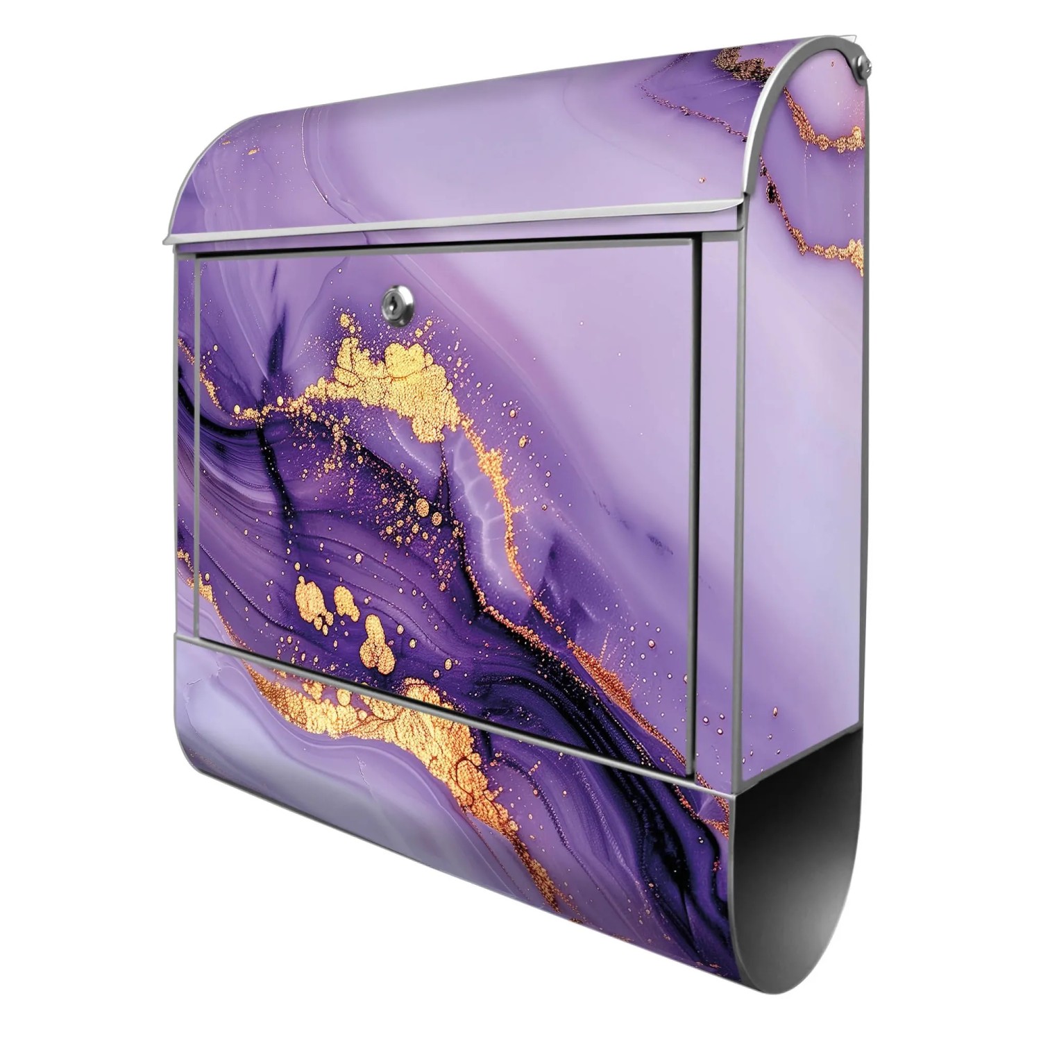 Banjado Design Briefkasten Silber Pulverbeschichtet 39x47x14cm 2 Schlüssel günstig online kaufen