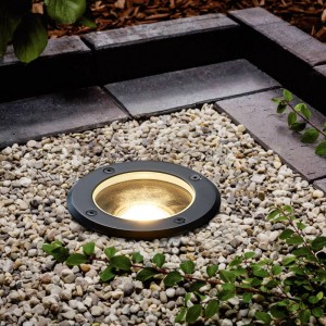 Lindby Bodeneinbauleuchten Cliff 10017712 Modern in Schwarz 1-flammig GU10