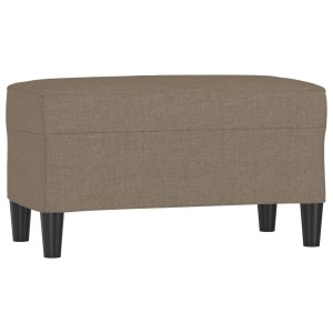 Taupe Sitzbank (70x35x41 cm) aus Stoff, ideal als Schuhbank oder Fußhocker.