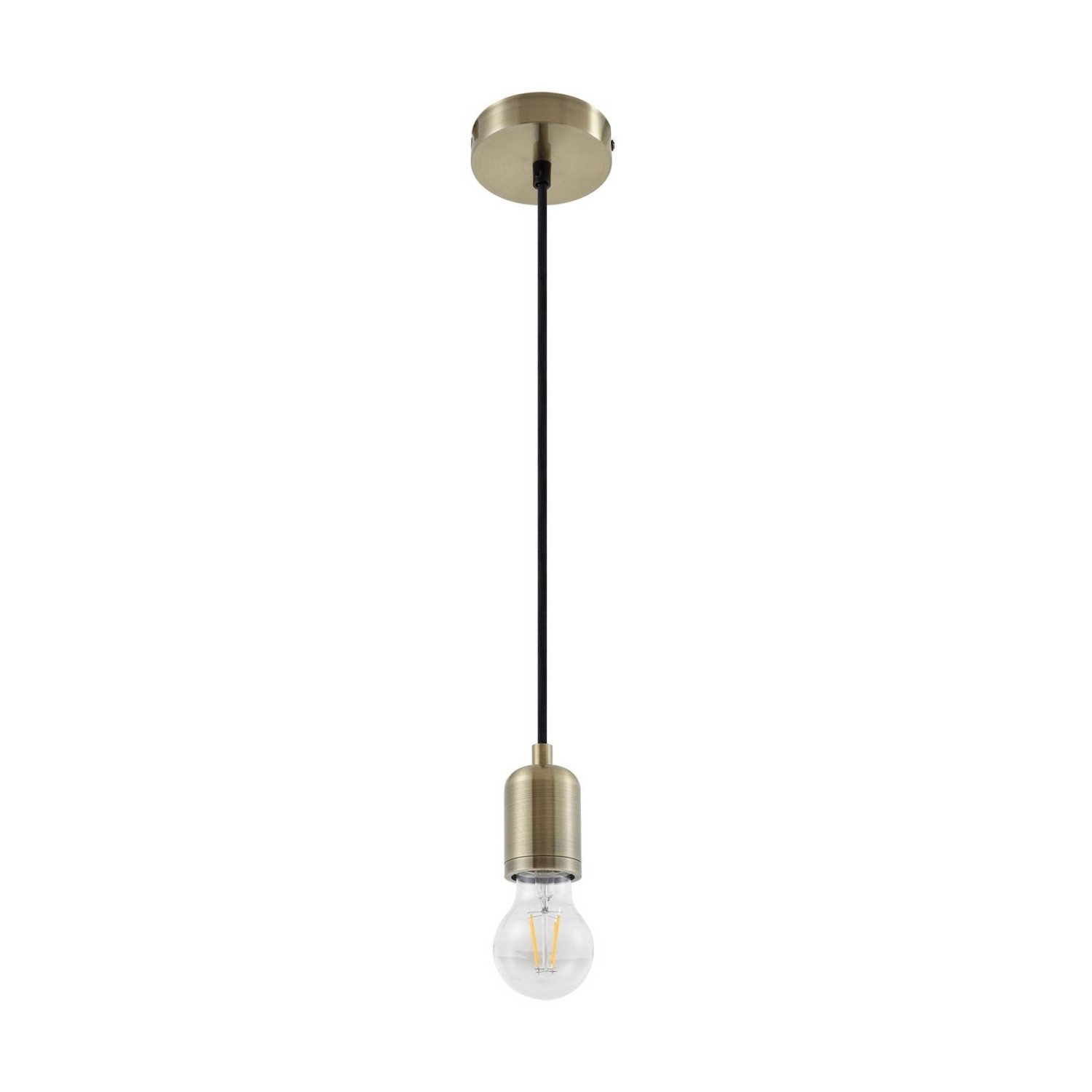 Lindby Pendelleuchte Hattie 10034036 Modern in Gold Messing aus Aluminium 1-flammig E27 Wohnzimmerleuchte