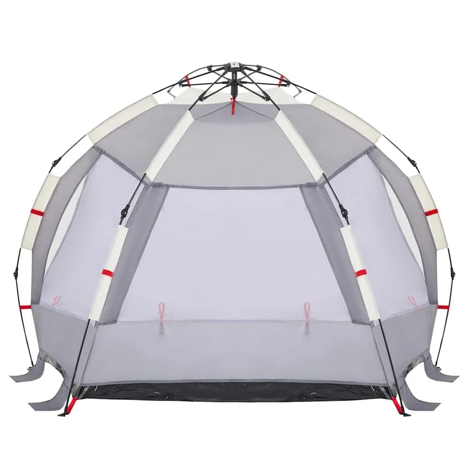 vidaXL Strandzelt 2 Personen Grau Quick Release Wasserdicht 4005292_8