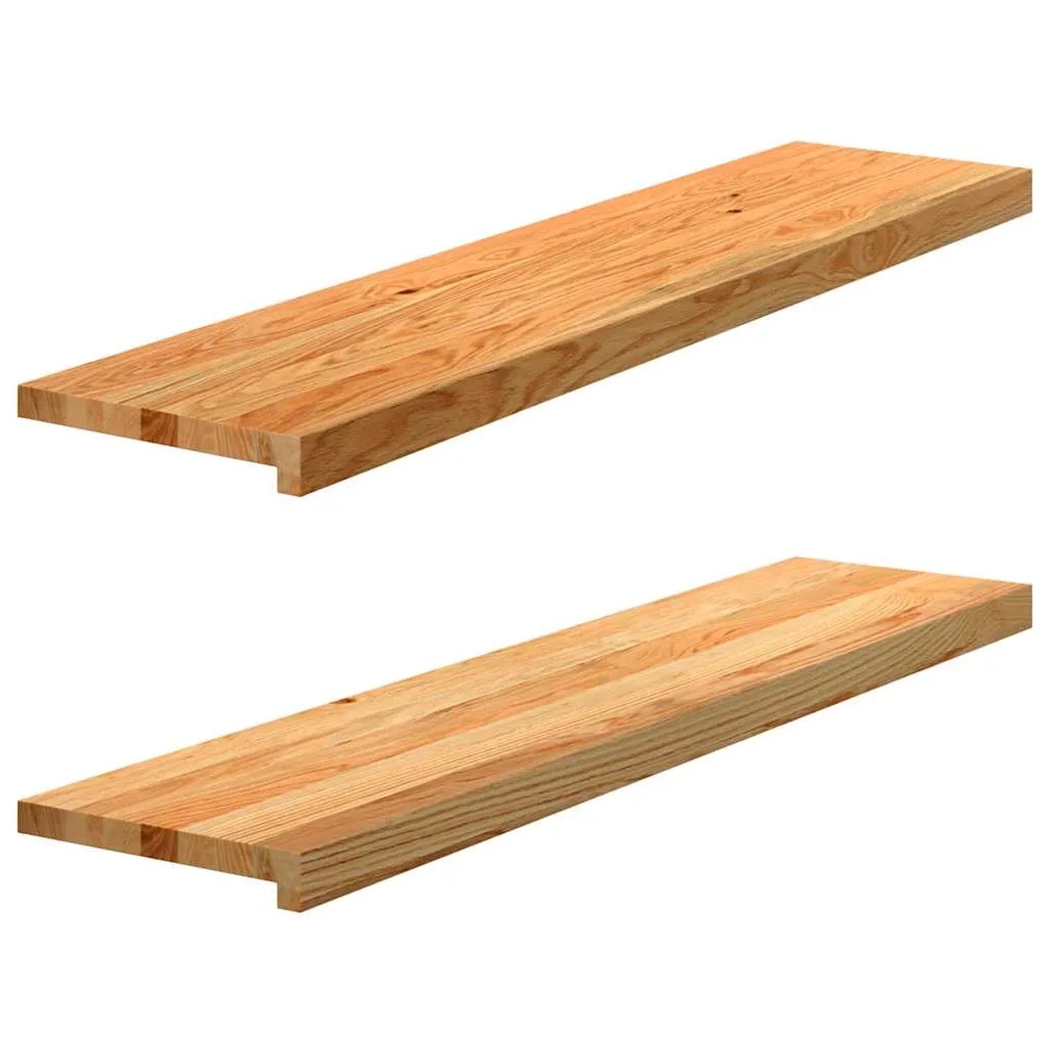 vidaXL Treppenstufen 2 Stk Hellbraun 110x25x2 cm Massivholz Eiche 3283788_4
