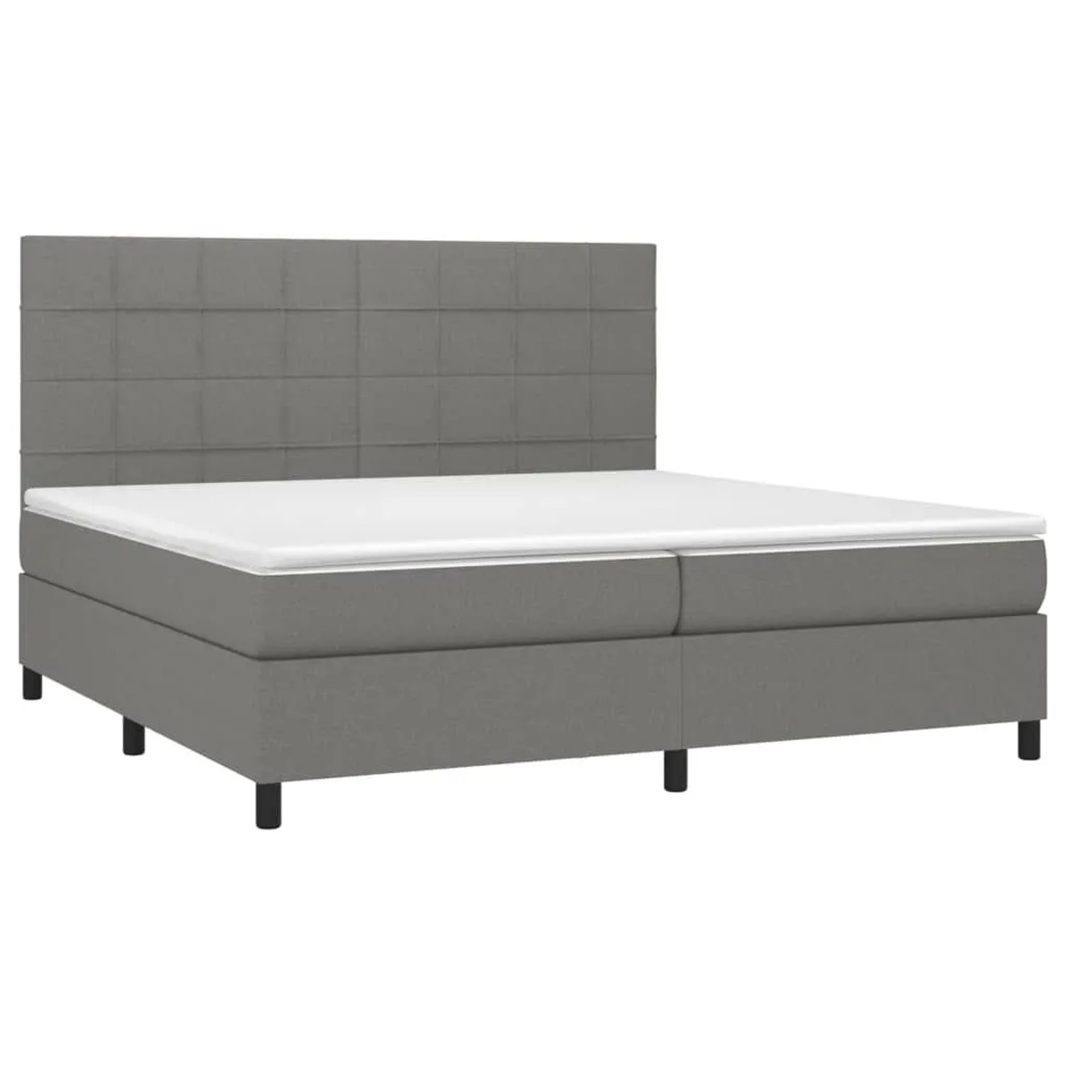 vidaXL Boxspringbett mit Matratze Dunkelgrau 200x200 cm Stoff 3141802 günstig online kaufen