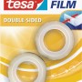 Tesa Film doppelseitig, 2 Rollen transparentes Klebeband, je 7,5 m x 12 mm.