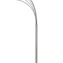 Moderne LED Stehleuchte Reed in Nickel matt, fünfflammig, für Wohnzimmer.