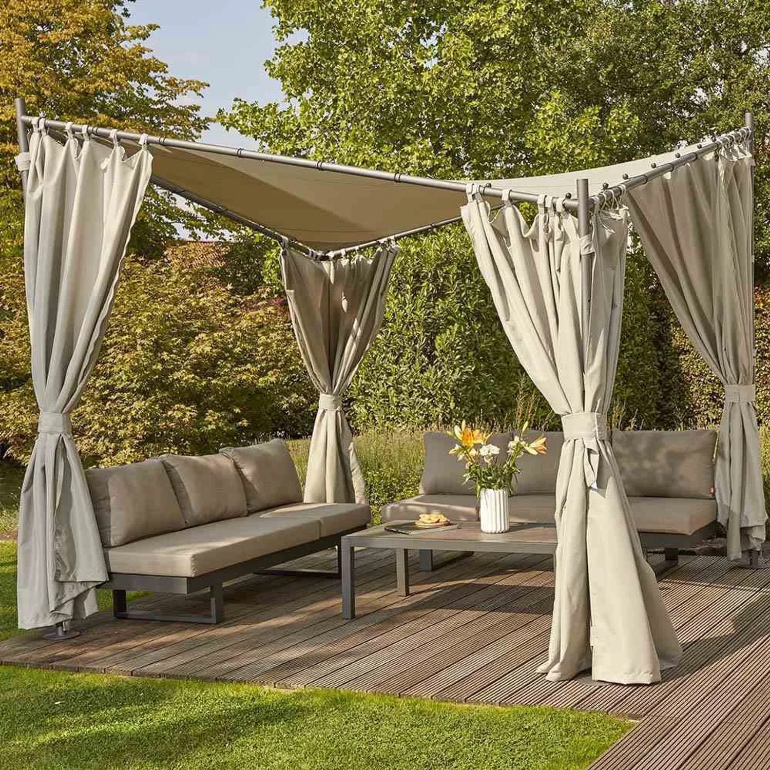 Parois latérales pour tonnelle Siena Garden Berlino Blanc - Lot de 2