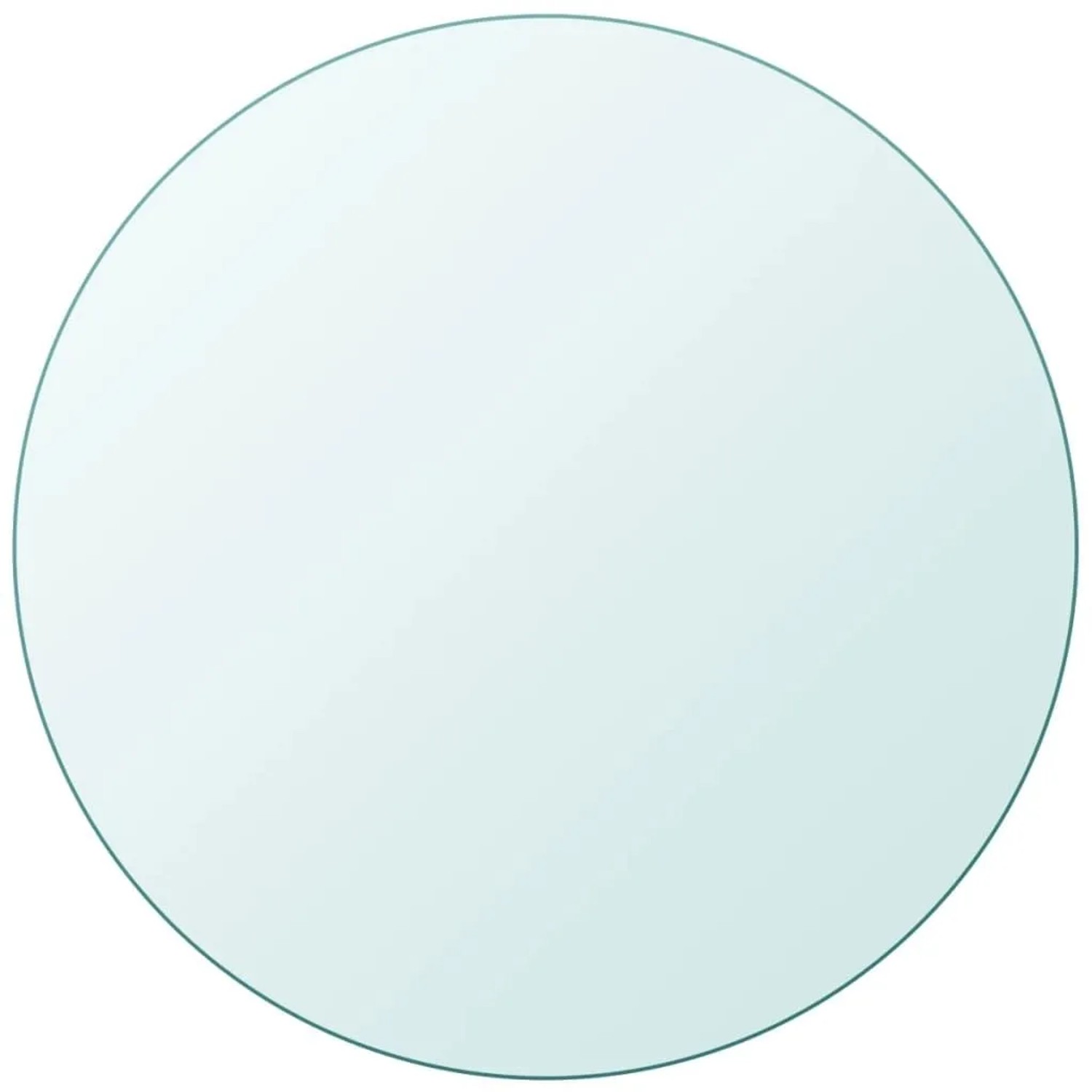 DELUKE Tischplatte Rund Ø 90cm Glas Gehärtet 10 mm Dick Transparente Glasplatte Rund Glastische Und Als Kamin Glasplatte