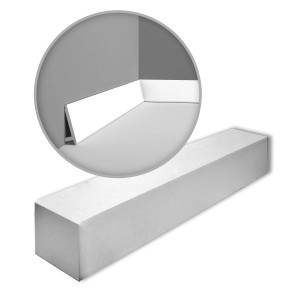 ORAC DECOR Sockelleisten Set SX179 MODERN, 20 Zierleisten, 40m, Weiß. Detailaufnahme der Montage.