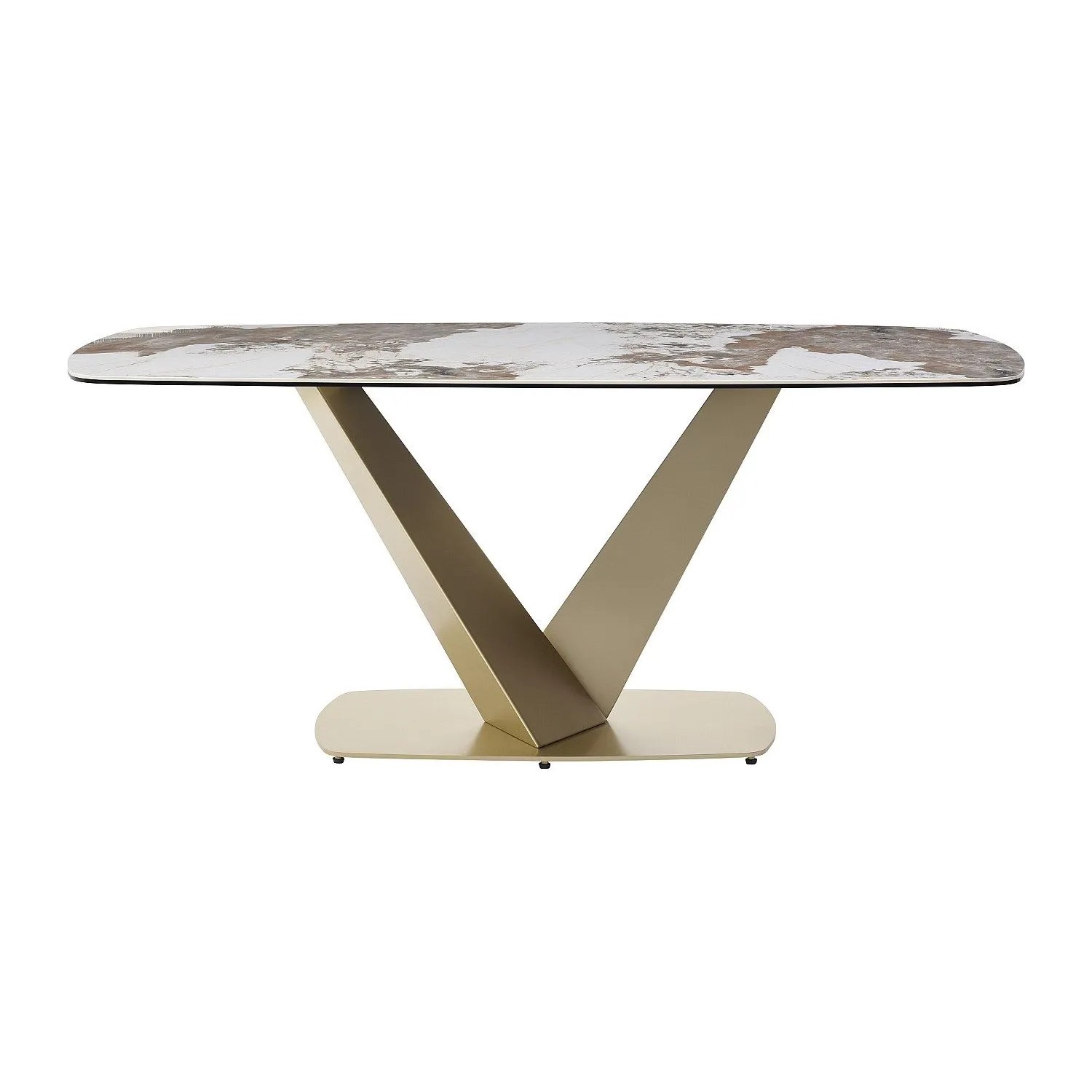 Vente-unique Esstisch Porelima Grau  Weiß 180 cm