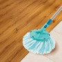 Leifheit Ersatzkopf für Clean Twist Disc Mop Ergo Micro Duo, hellblau/weiß, für Reinigungsgeräte.