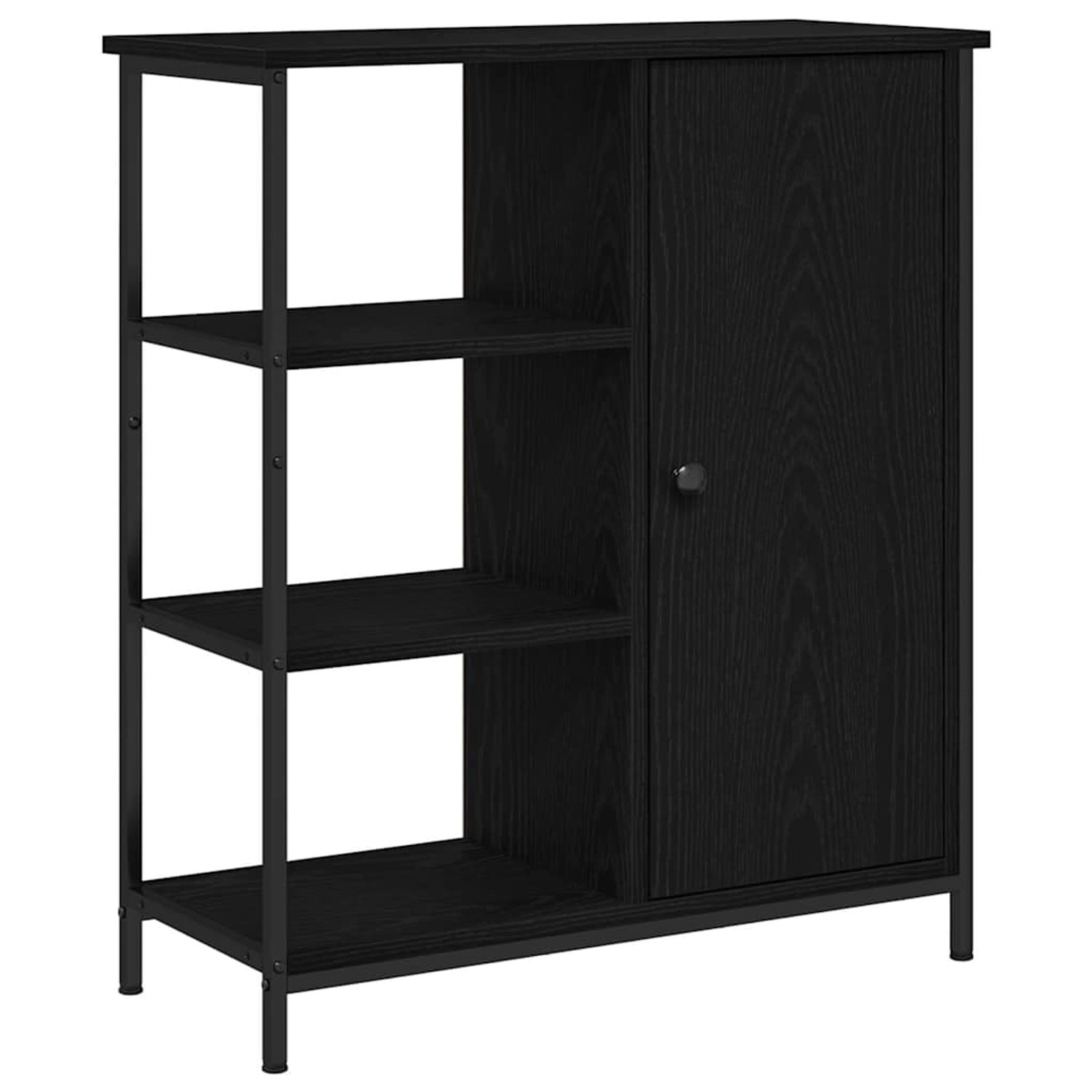 vidaXL Sideboard Schwarz Eichen-Optik 70 x 30 x 80 cm Holzwerkstoff 869090 günstig online kaufen