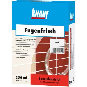 Knauf Fugenfrisch Weiß 250ml: Set zum Auffrischen von Zementfugen, wasserabweisend und schmutzabweisend.