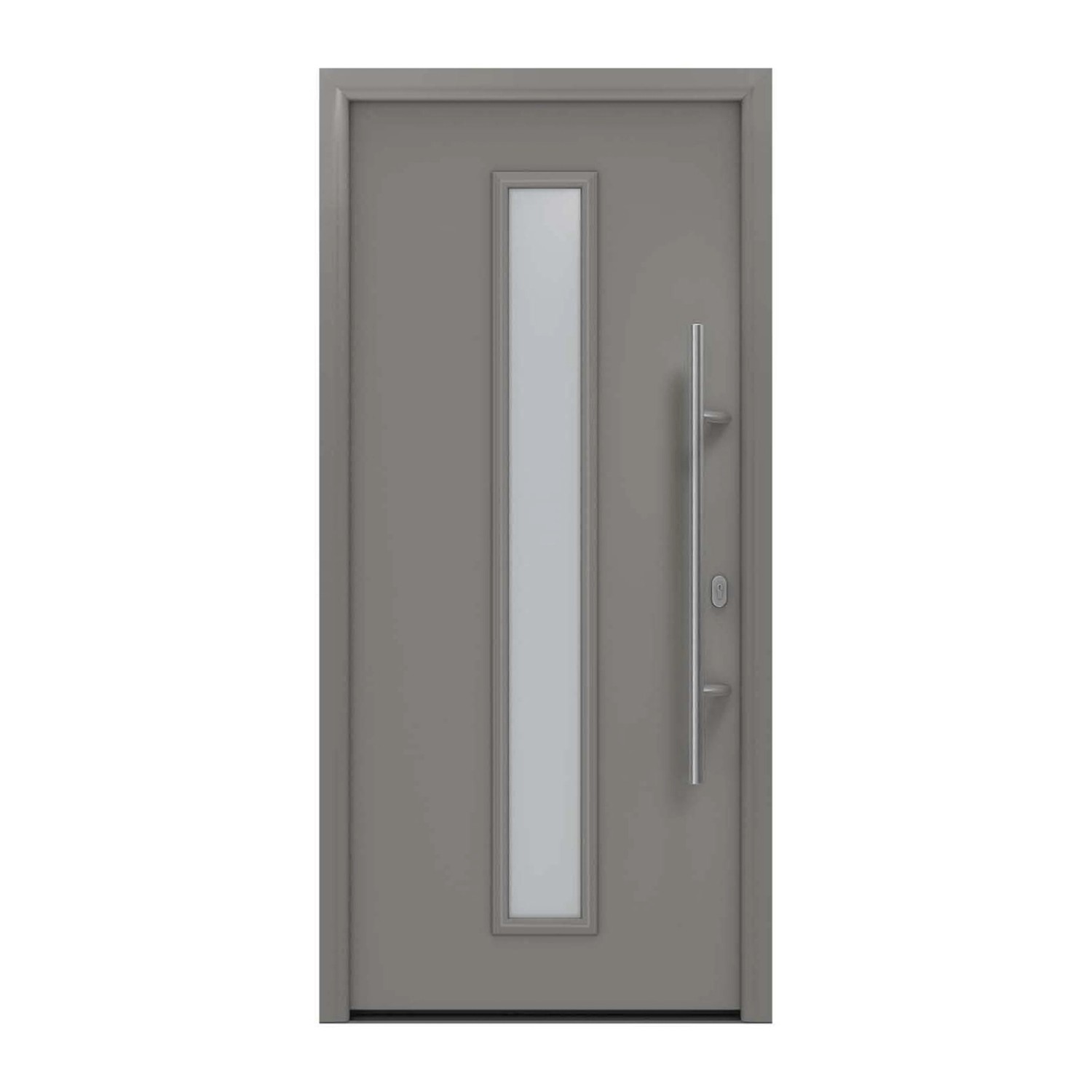EcoStar Haustür Isopro IP 020S Graualuminium 110 cm x 210 cm DIN R günstig online kaufen