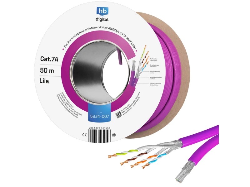 BIGtec - 5 Stück - 0,5m CAT.7 Gigabit Patchkabel Netzwerkkabel weiß