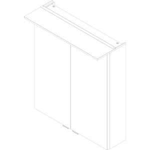 Fackelmann Spiegelschrank B.Perfekt Asteiche 60cm mit Softclose