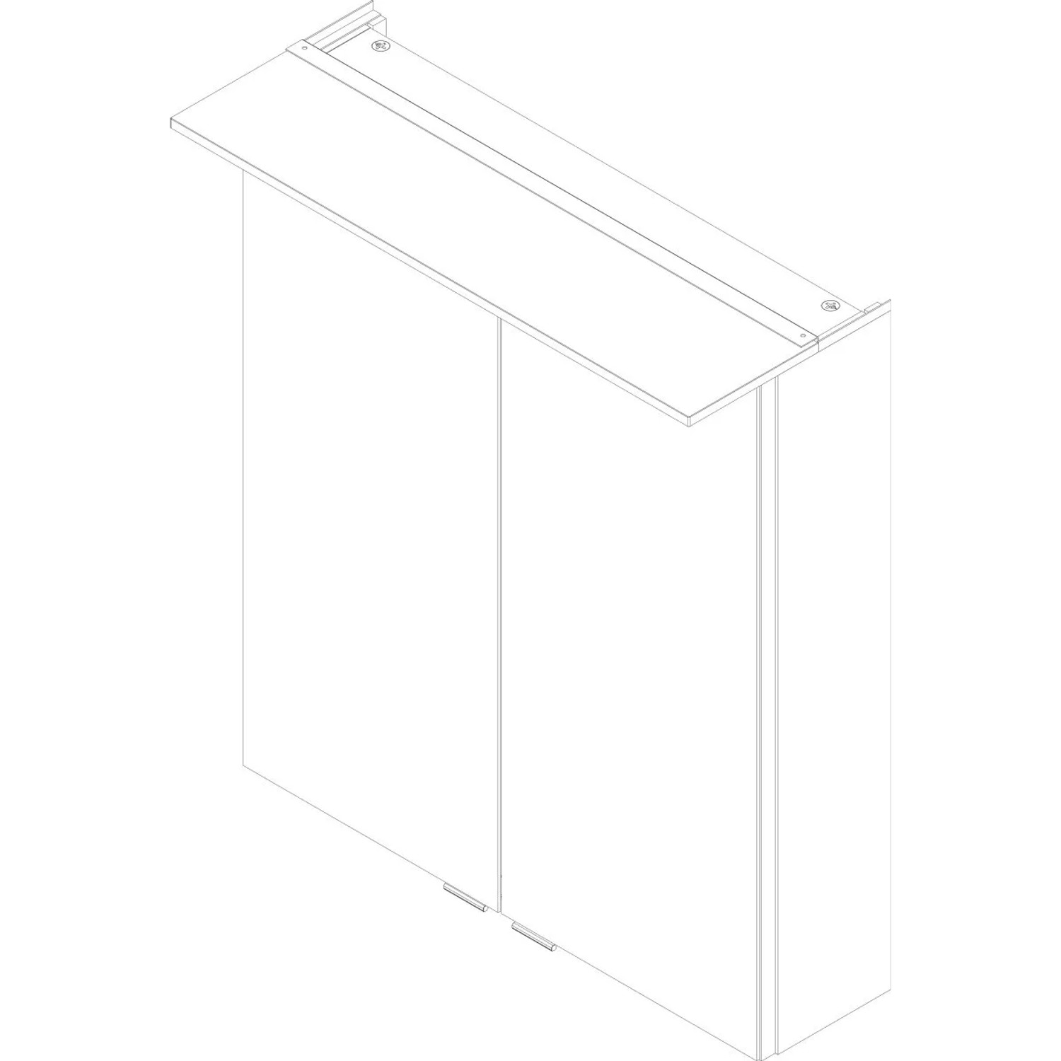 Fackelmann Spiegelschrank B.Perfekt Asteiche 60cm mit Softclose