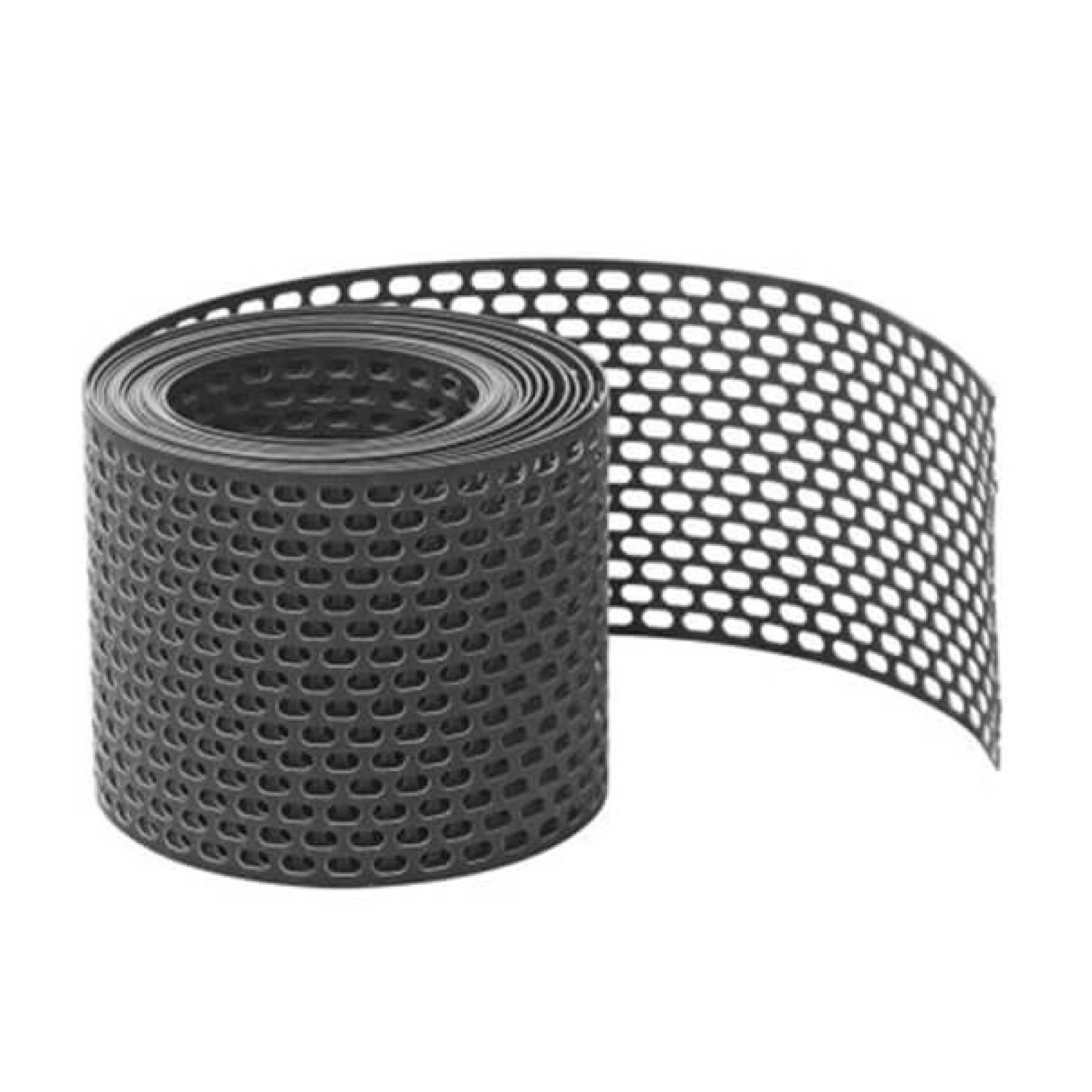 Daprona Vogelschutzgitter Lüftungsband PVC 5m x 100mm Schwarz Belüftung