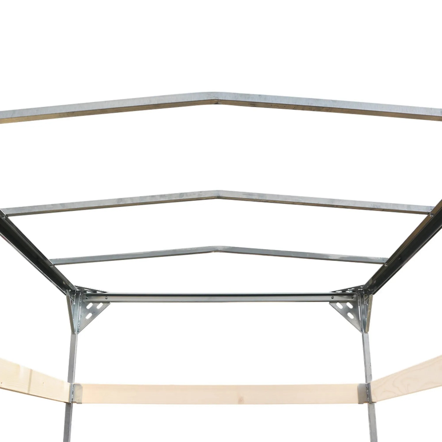 Detailaufnahme des Stema Anhänger Basic STL 1300-25-13.1 Rahmens mit Holzverstrebung.