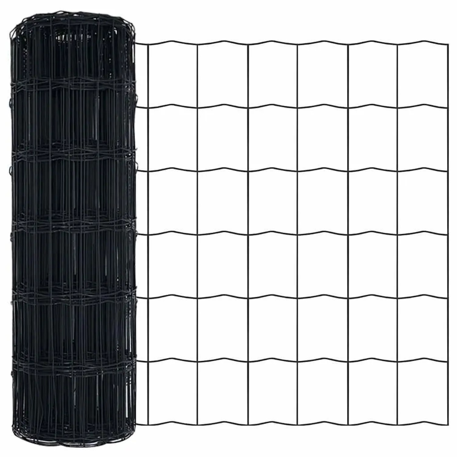 vidaXL Eurozaun Grau 0,4 x 10 m PVC-beschichtetes Eisen 42004498 günstig online kaufen
