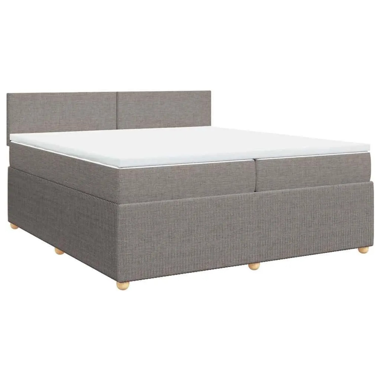vidaXL Boxspringbett mit Matratze Taupe 200x200 cm Stoff 3287560 günstig online kaufen