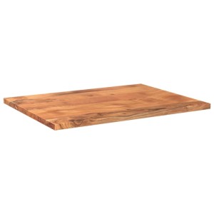 Rechteckige vidaXL Tischplatte aus Akazien-Massivholz, 80x50 cm, mit warmer, natürlicher Holzmaserung.