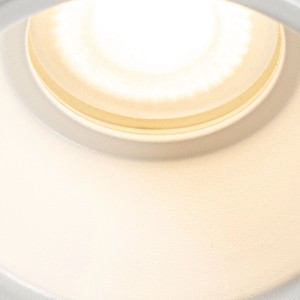 QAZQA Moderner Einbaustrahler Weiß GU10 50mm IP44 Dept