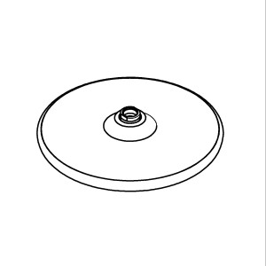 Grohe QuickFix Kopfbrause Vitalio Start, Ø 25 cm, Chrom, Draufsicht.