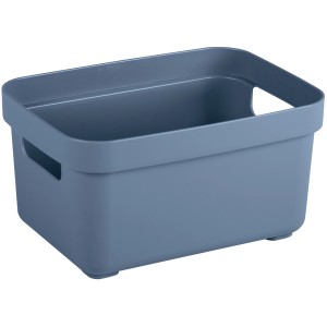 Sunware Aufbewahrungsbox Sigma Home, 2,5 l, dunkelblau, aus Recyclingmaterial mit Griffen.