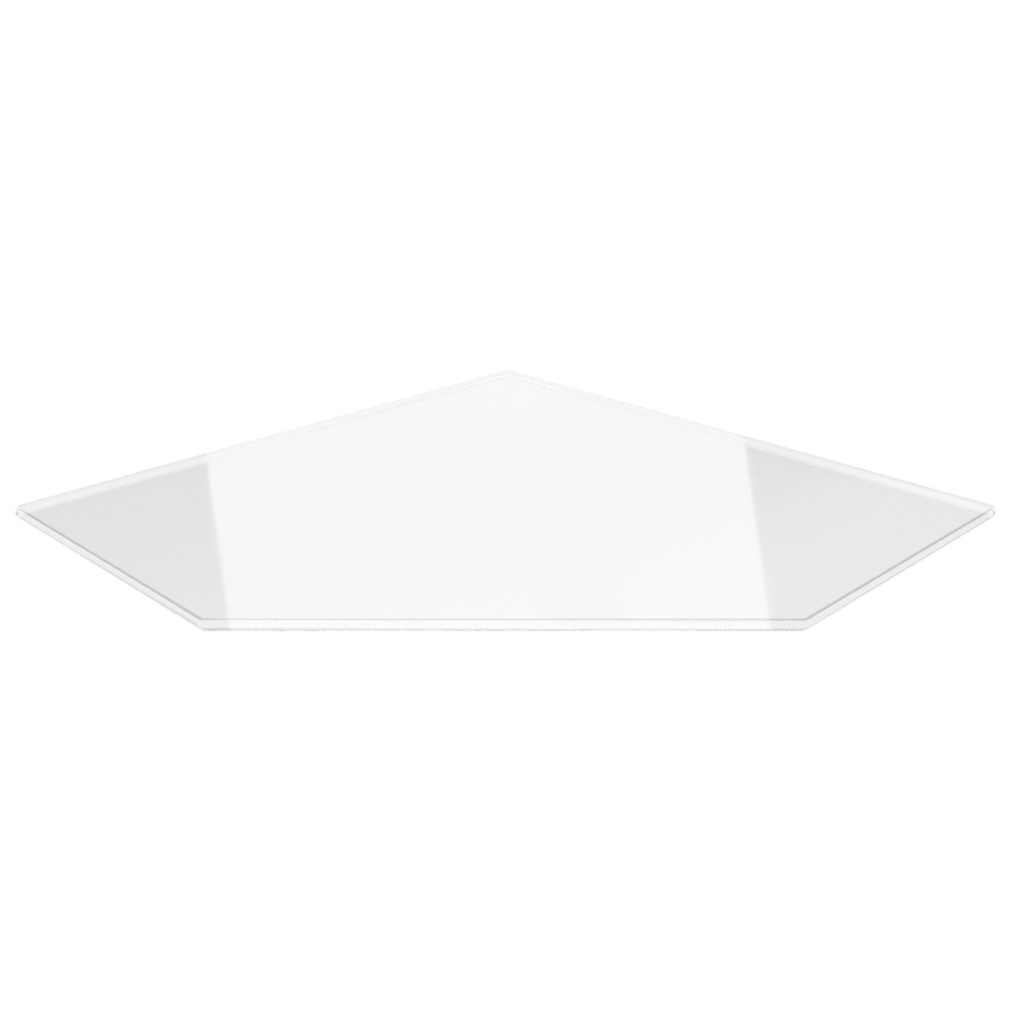 ECOfoxx Funkenschutzplatte Glasbodenplatte Fünfeck 125x125cm günstig online kaufen