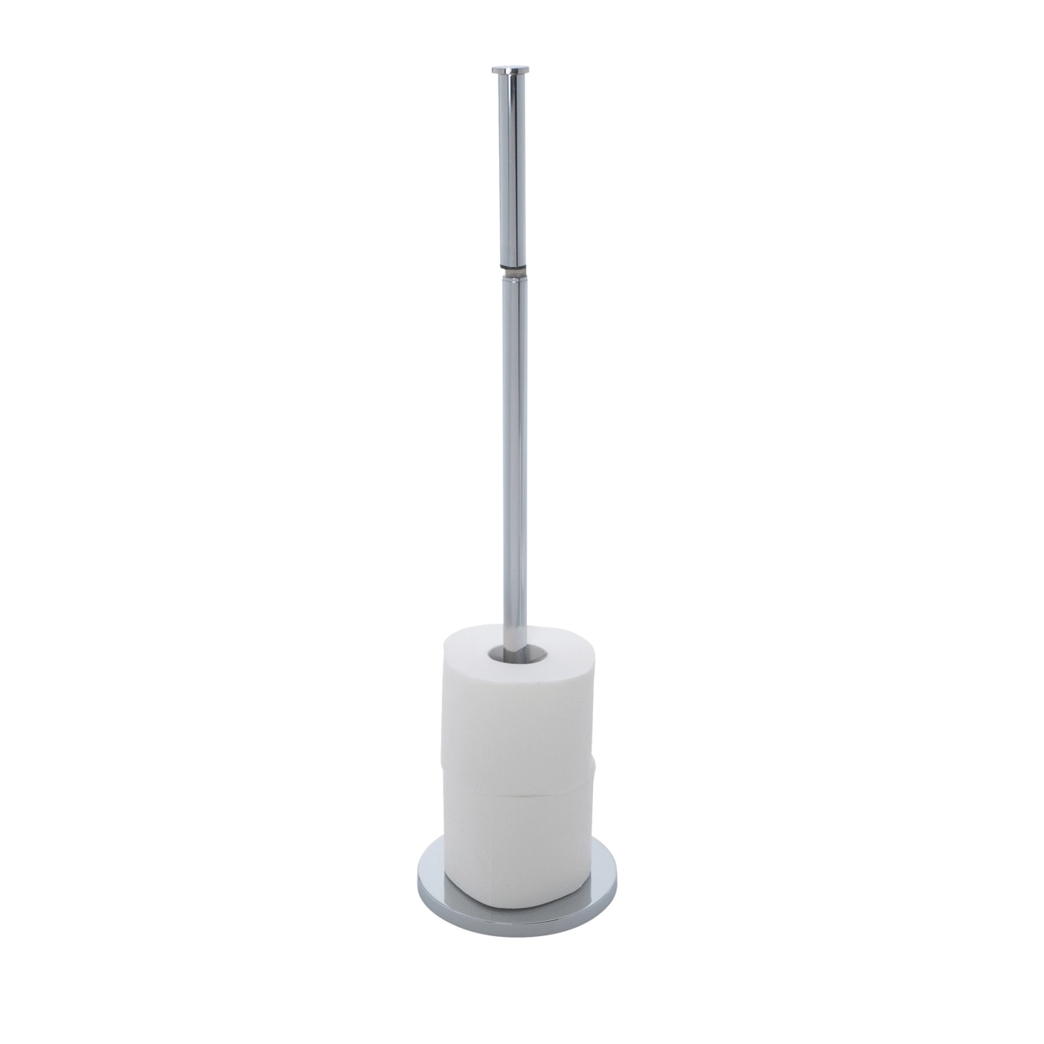 Wenko Stand Toilettenpapierhalter aus glänzendem Edelstahl mit Rollenhalter für bis zu 4 Rollen.