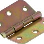 Gelb verzinktes, käntiges Scharnier, 75x75 mm, für bewegliche Verbindungen.