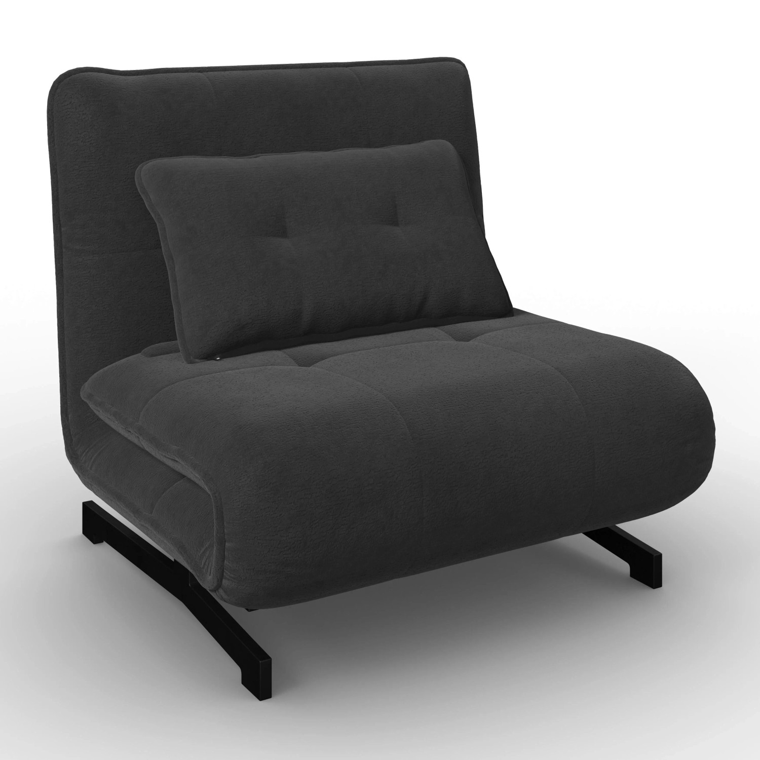 Bessagi Home Schlafsessel Luna Dunkelgrau Bouclé
