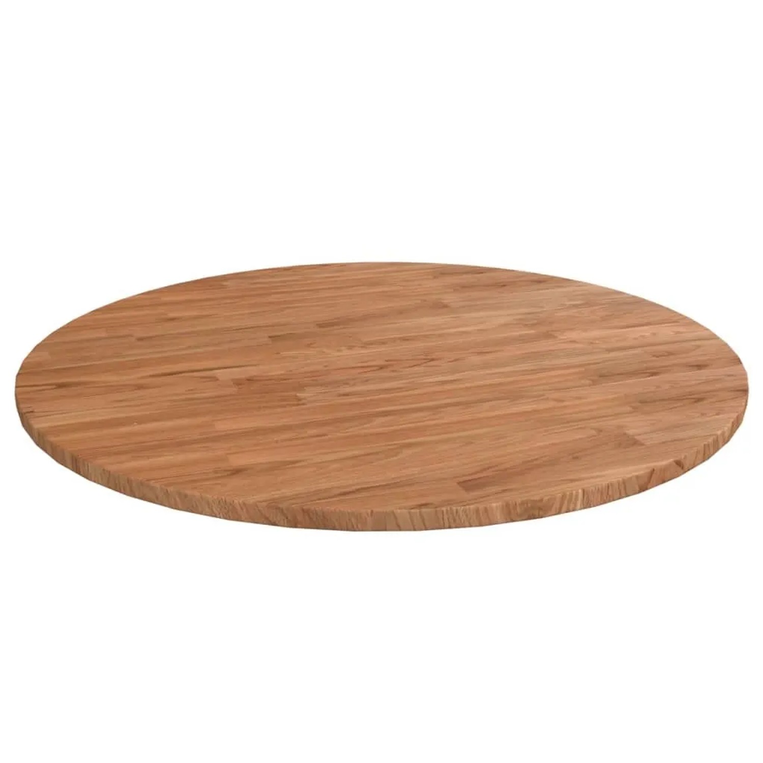 vidaXL Runde Tischplatte Hellbraun Ø80x1,5 cm Behandeltes Eichenholz 342963