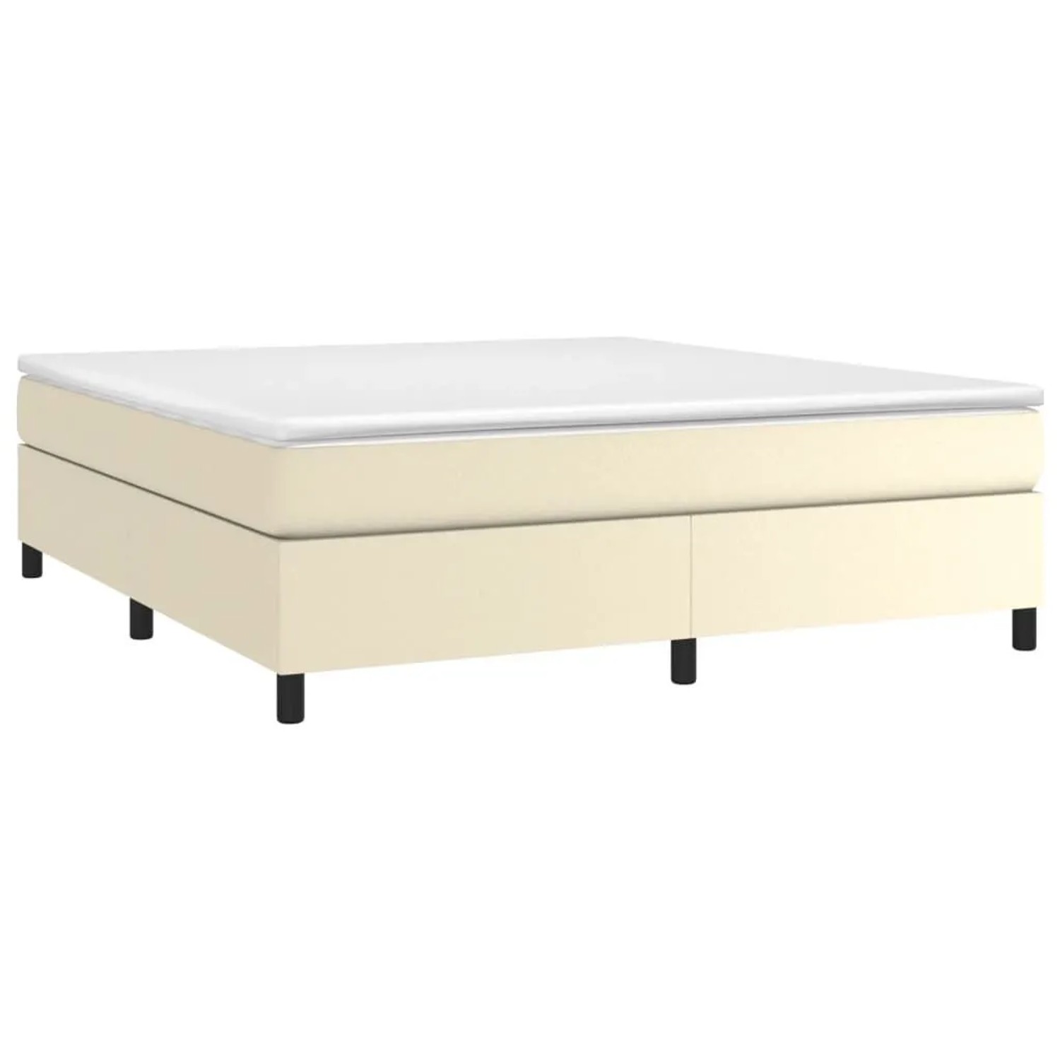 vidaXL Boxspringbettgestell Creme 160x200 cm Kunstleder 3121055