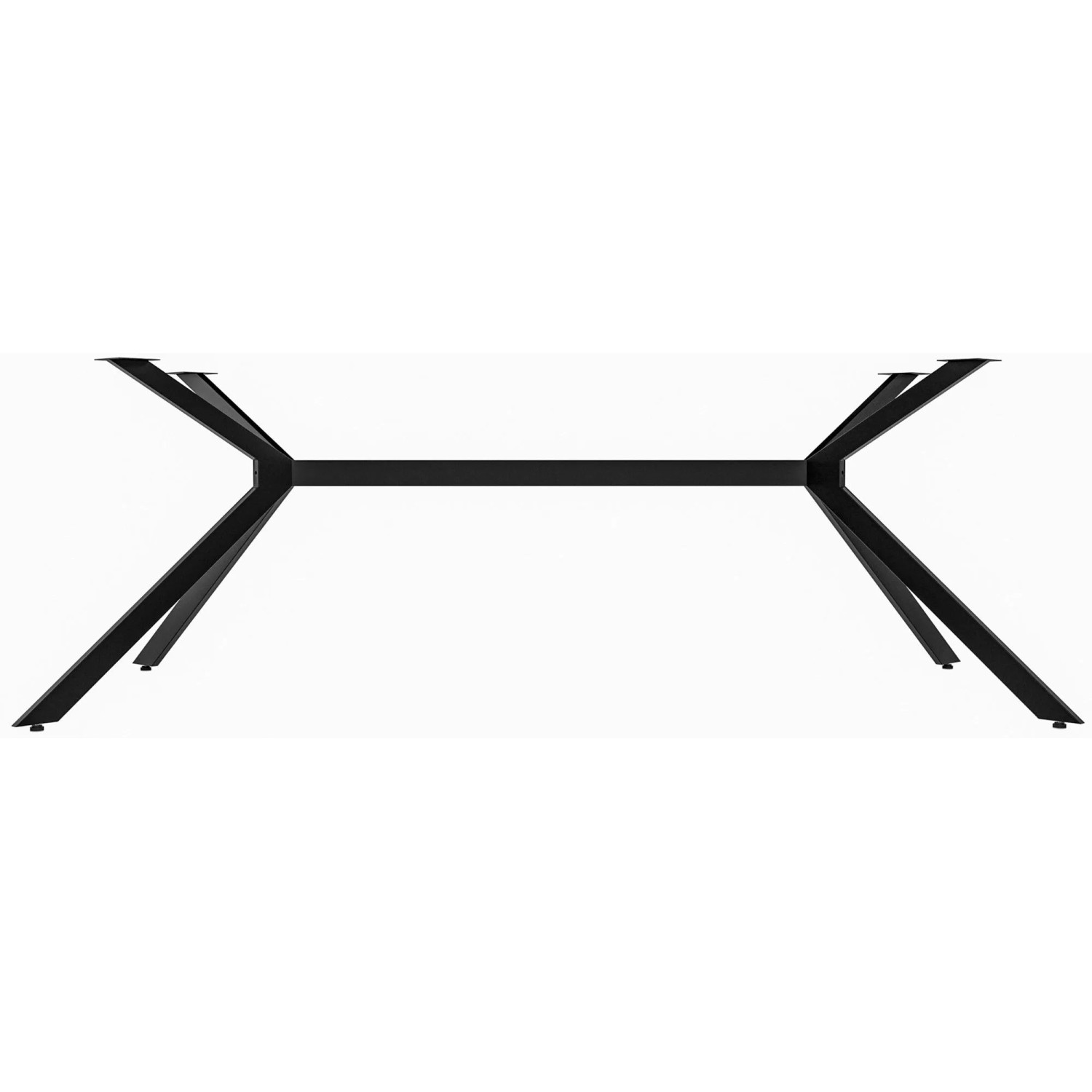 Schwarzes DELUKE Tischgestell aus Metall für Wohnzimmertische, PROXI Stahlgestell.