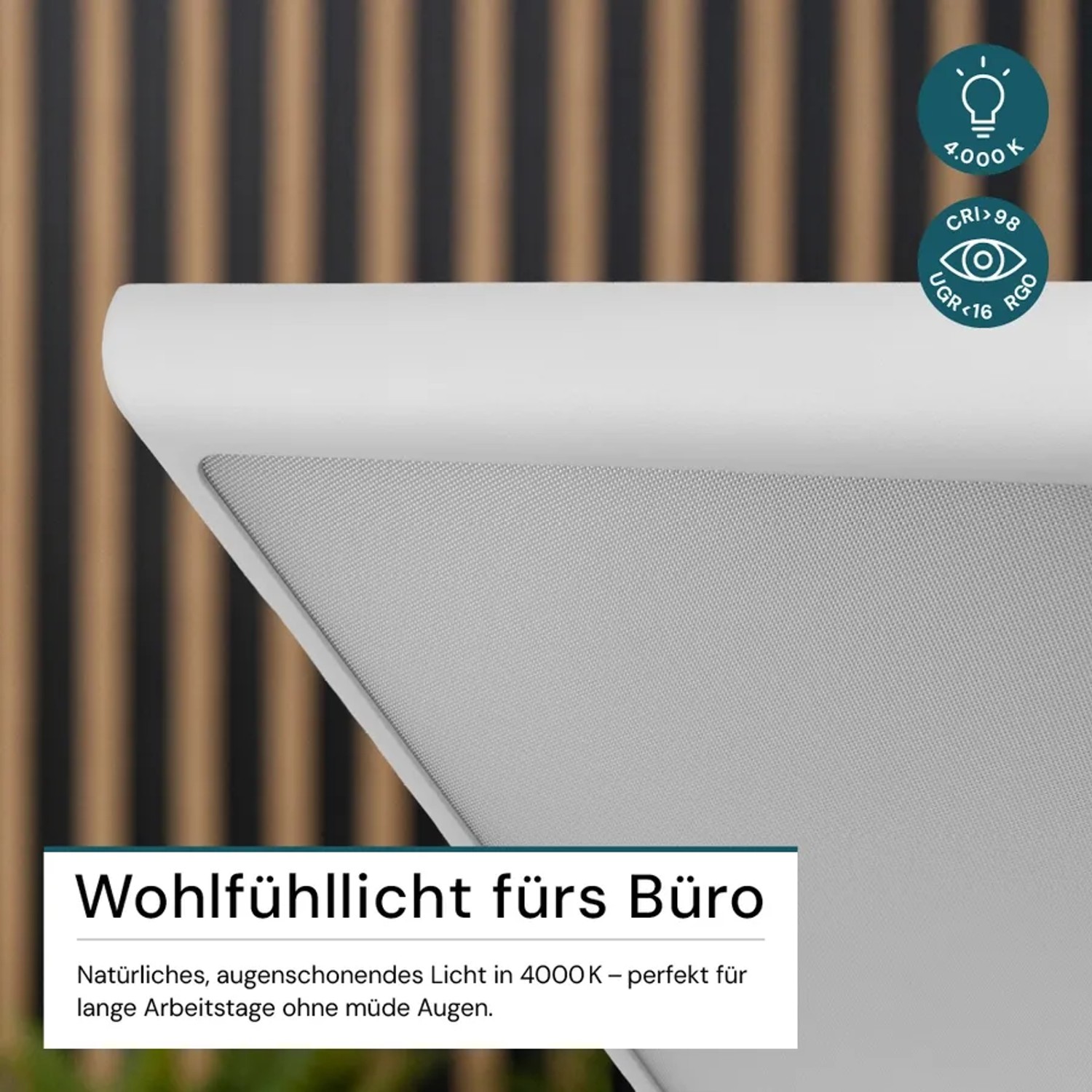 LUXULA LED Stehleuchte 100W 7000lm Bürostehleuchte Up- Downlight Augenschonend UGR16 CRI98 4000K Neutralweiß Dimmbar Stehlampe Weiß_4