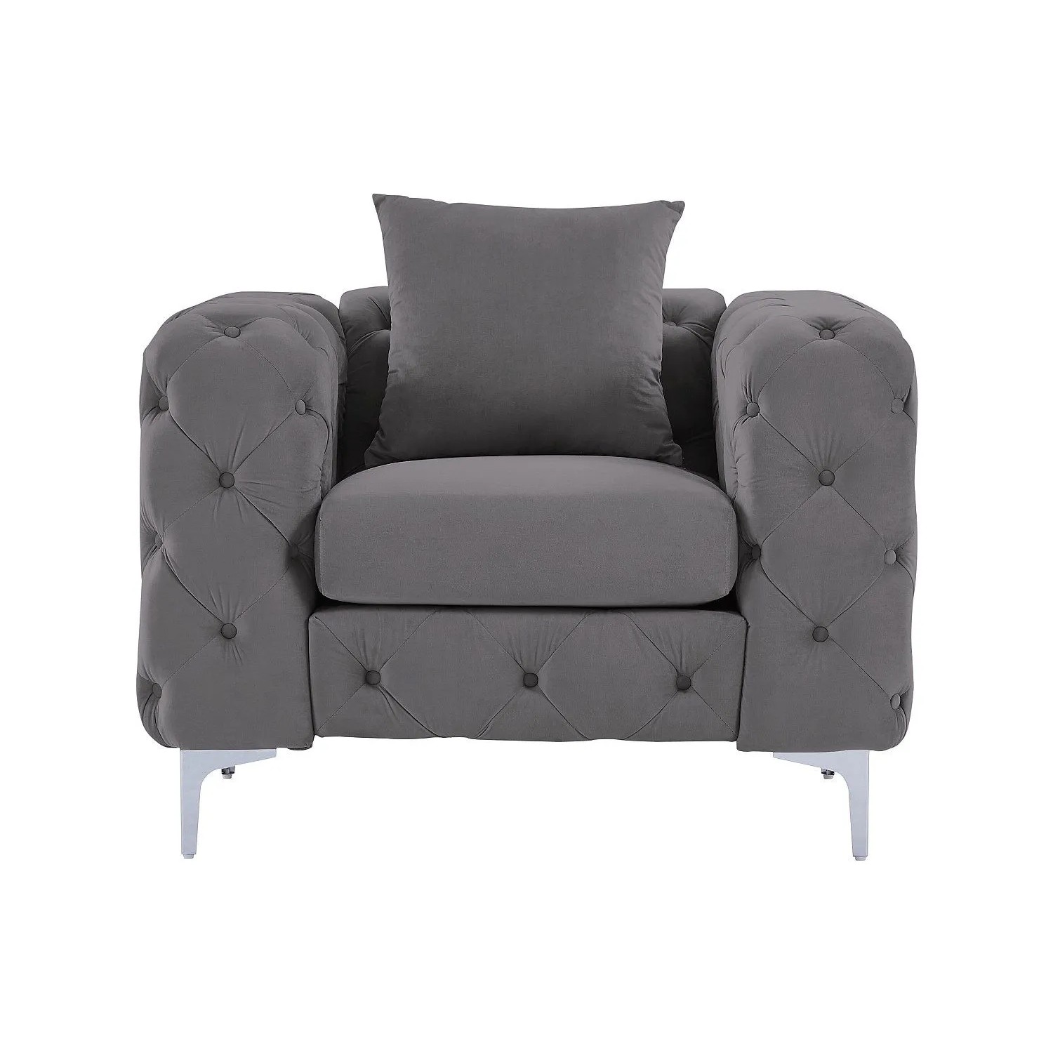 Vente-unique Sessel Mit Gerader Rückenlehne Edwina Anthrazitgrau 106 cm