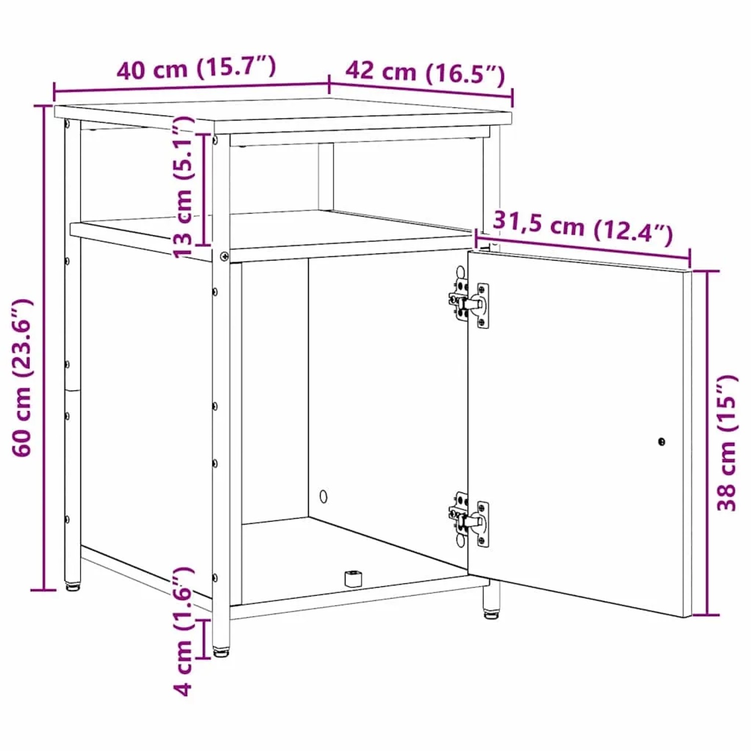 vidaXL Nachttisch Artisan-Eiche Holzwerkstoff 879503_12