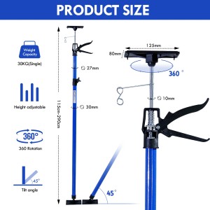 CCLIFE Deckenstütze 4er-Set, 115-290cm, max. 30kg. Montagestütze für Gerüste, blau.