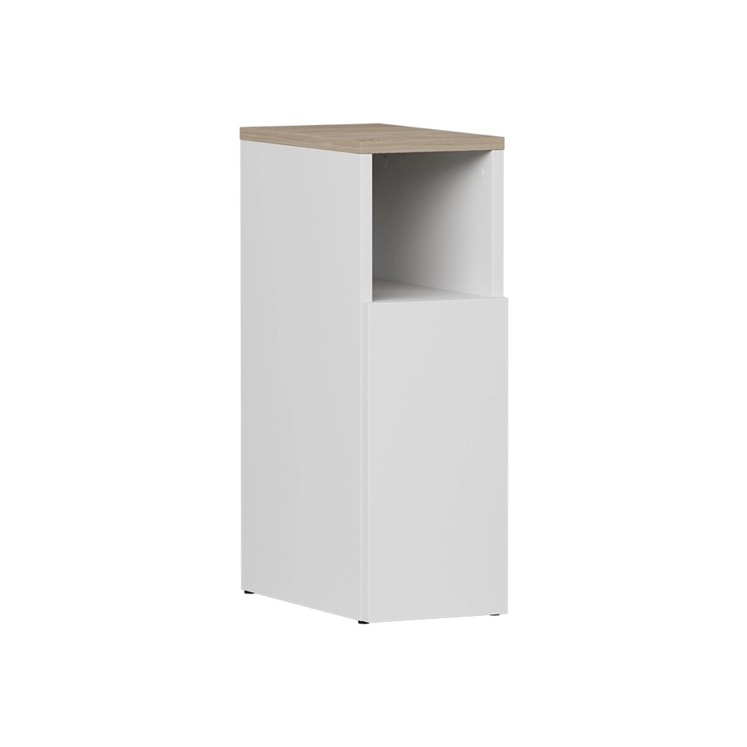 Vicco Nachttisch Enton Weiß/Sonoma 20 x 60 mit 1 Tür günstig online kaufen