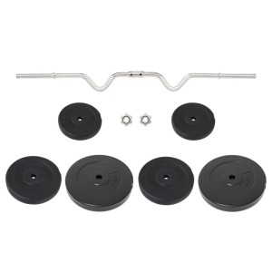 vidaXL Curlstange mit Gewichten 60 kg 3145019