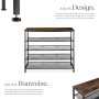 Tectake Schuhregal Sheffield Industrial Style Holz und Stahl  100 x 30 50 x 93 cm Industrial Holz Dunkel  Rustikal_3