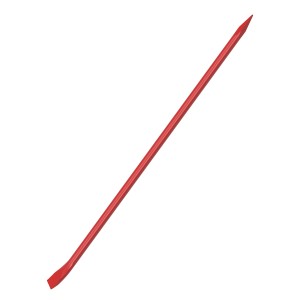 Rote Schake Brechstange aus Rundstahl, 1,50 m lang, für Bauarbeiten.