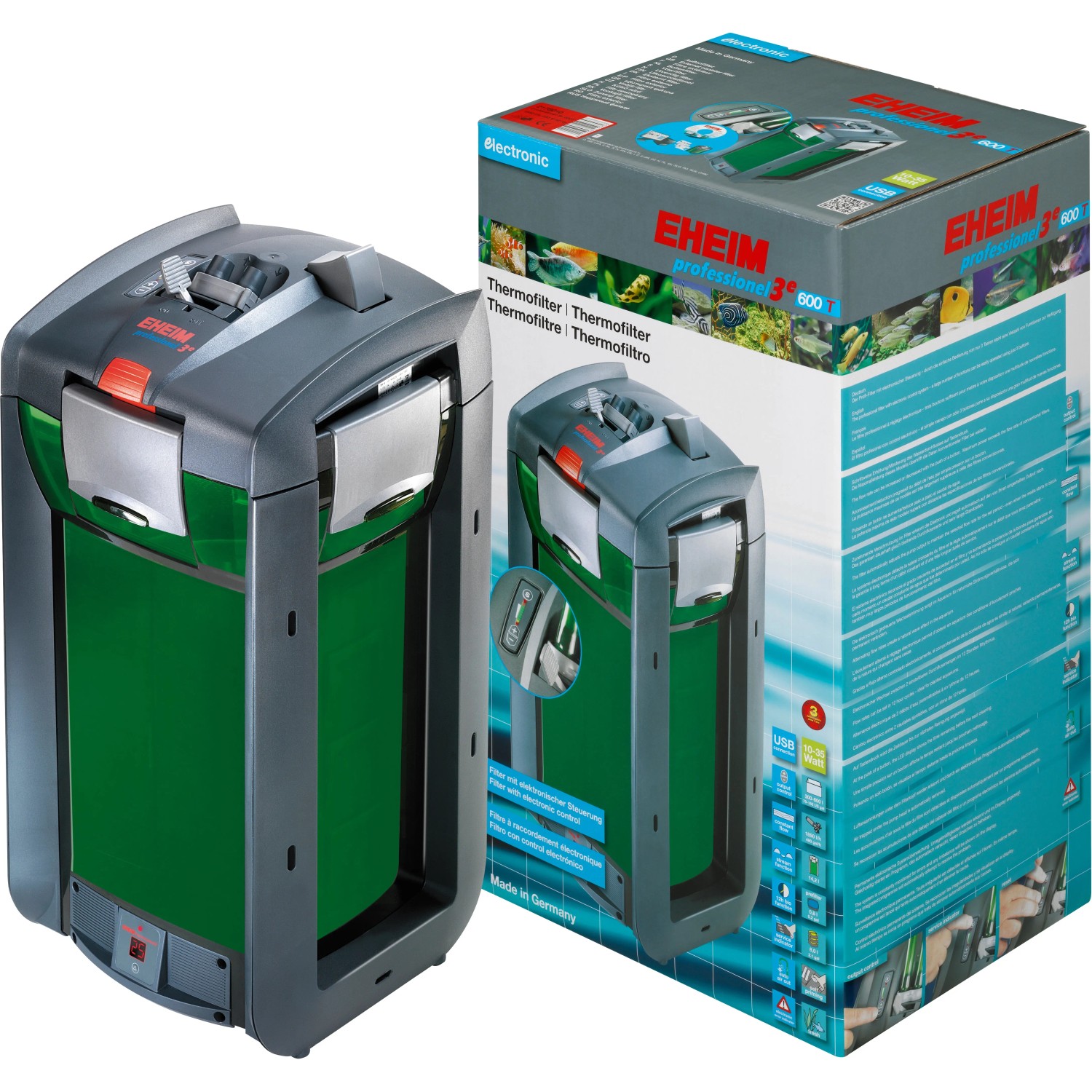 Eheim Thermofilter Professionel 5e 600T, Aquarium Filter mit WLAN-Funktion und integriertem Heizer.