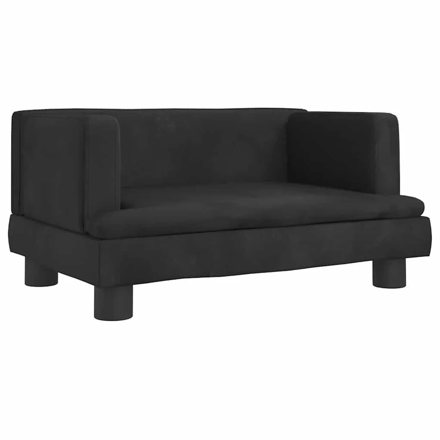 vidaXL Hundebett Schwarz 60x40x30 cm Samt 171910