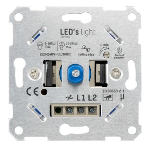 LED Dimmer 200W Phasenabschnitt für Innenräume, Detailansicht.