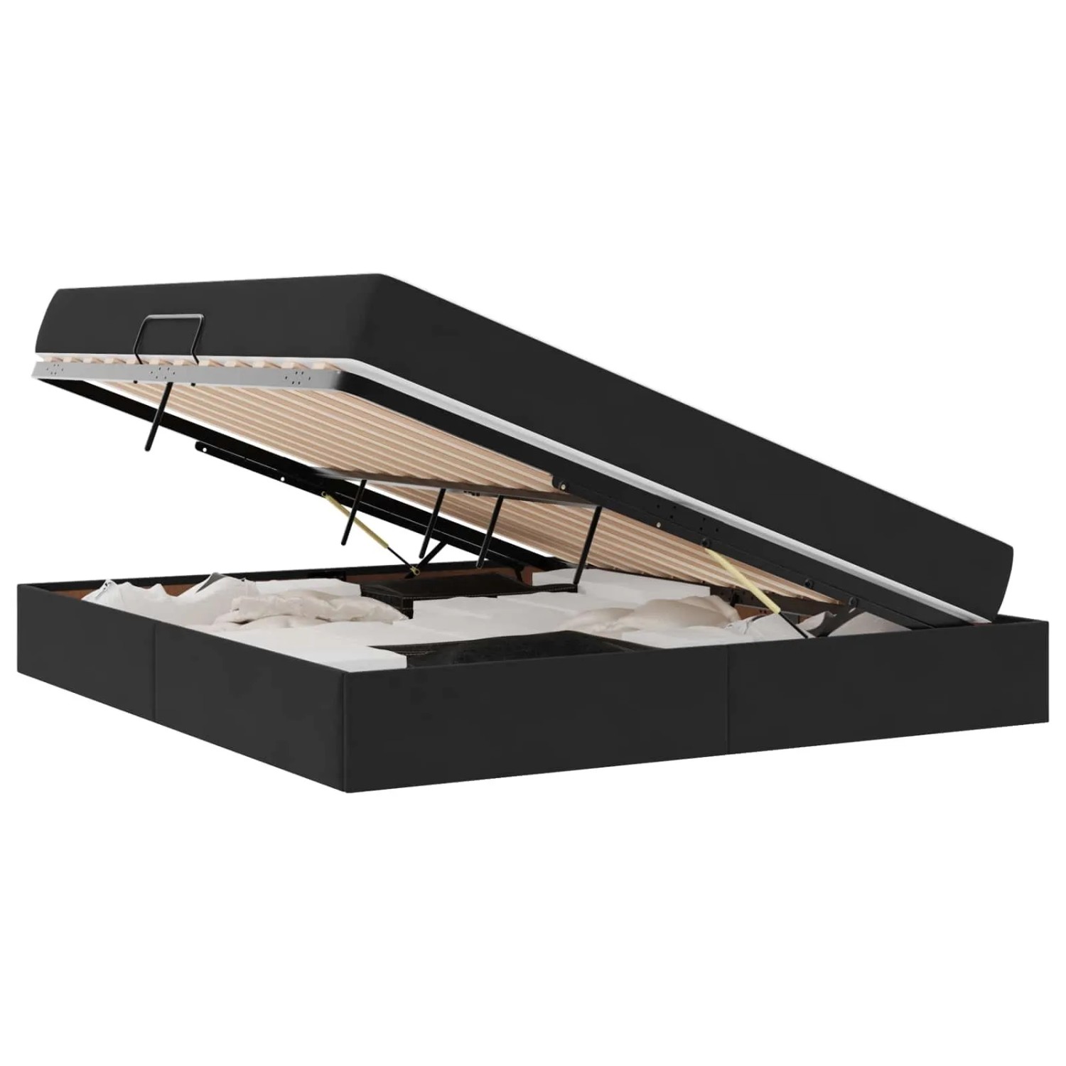 vidaXL Aufbewahrungsbett mit Matratze Schwarz 160 x 200 cm Samt 3399732