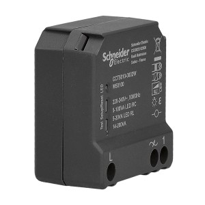 Schneider Electric Wiser Dimmaktor, Unterputz, dunkelgrau. Hausautomation für Smart Home.