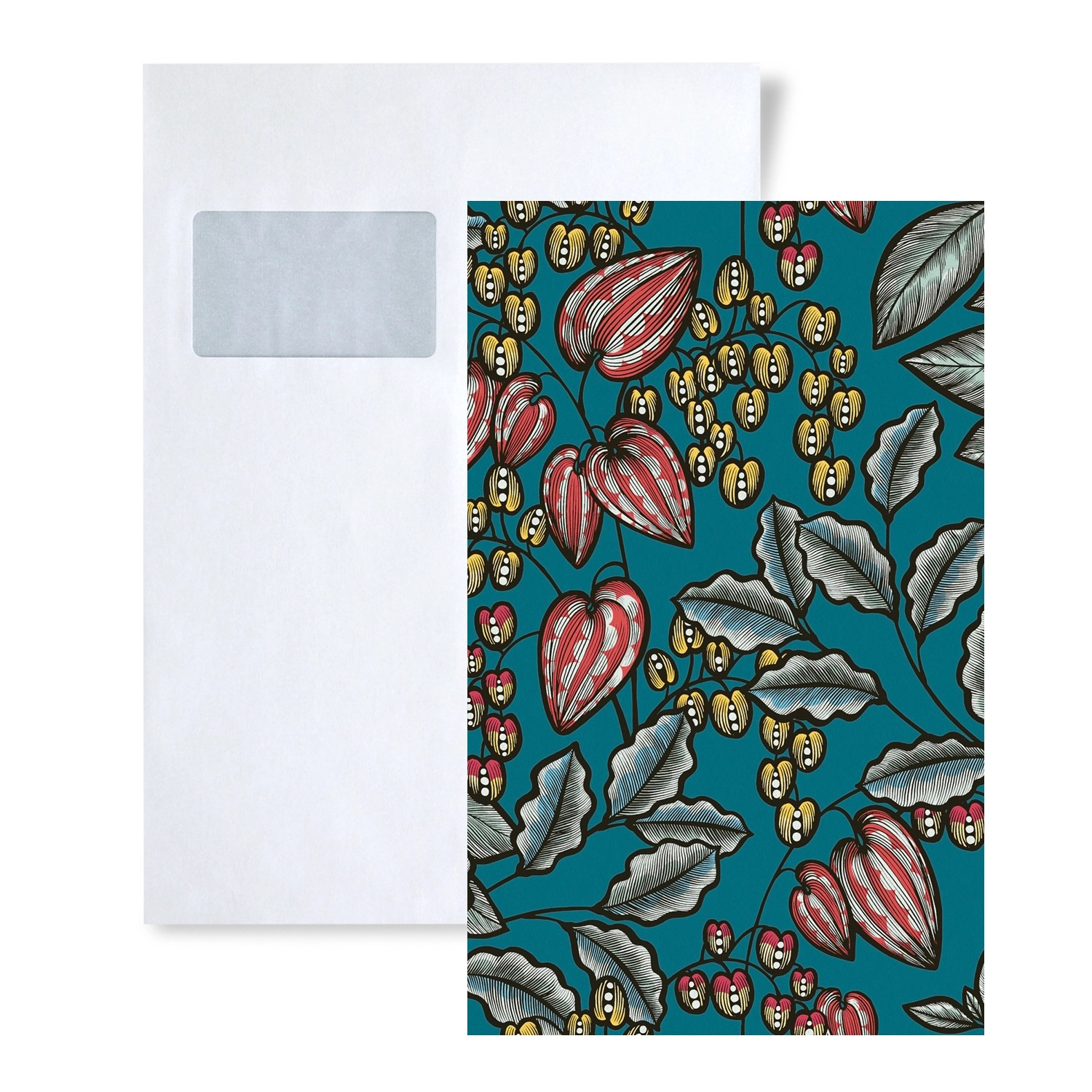 PROFHOME 1 MUSTERSTÜCK S-377542-GU DIN A4 MUSTER der Floral Tapete günstig online kaufen